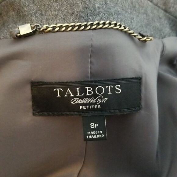 Talbots Women's Vintage two piece midi Dress and Blazer vintage suit dark‎ grey - Picture 15 of 16